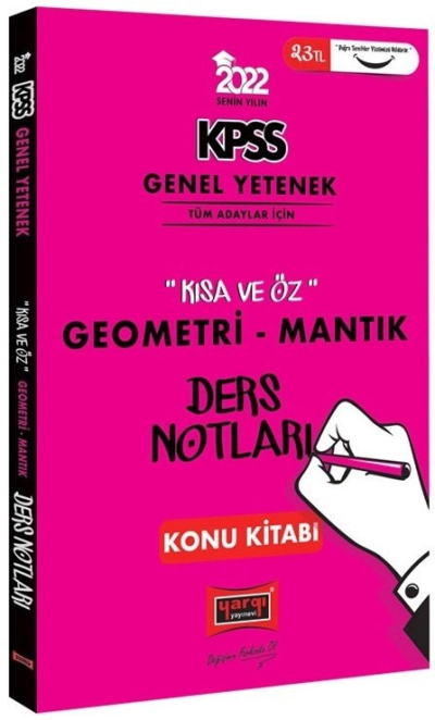 KPSS Lisans Genel Yetenek Geometri ve Sayısal Mantık Kısa ve Öz Ders Notları Fotokopinci -