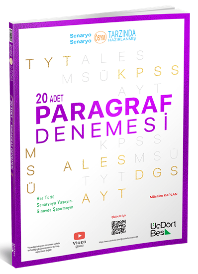 20 li Paragraf Deneme Üç Dört Beş Yayınları Fotokopinci -