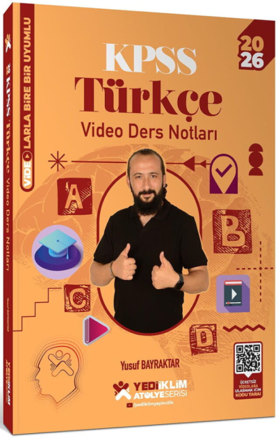 2026 KPSS Türkçe Atölye Video Ders Notları Yusuf Bayraktar Yediiklim Yayınları Fotokopinci -