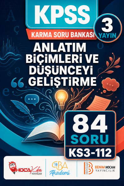 Anlatım Biçimleri ve Düşünceyi Geliştirme 3 Yayın 84 Soru (Benim Hocam - CBA - Hoca Kafası Yayınları) Fotokopinci -