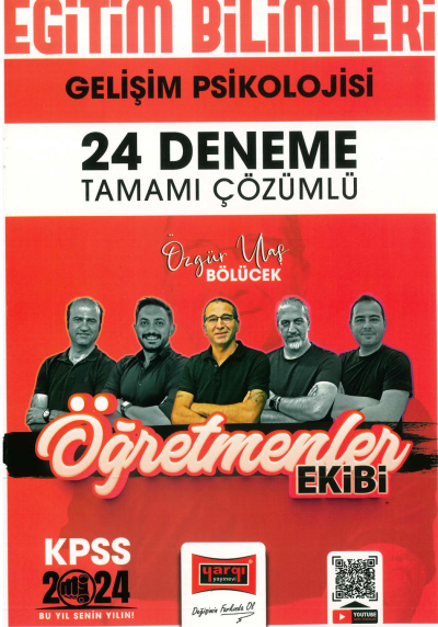 GELİŞİM PSİKOLOJİSİ 24 DENEME TAMAMI ÇÖZÜMLÜ (ÖĞRETMENLER EKİBİ)