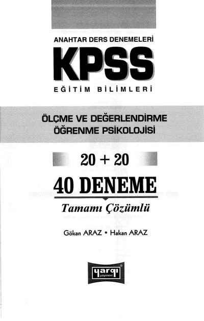 ÖLÇME VE ÖĞRENME 20+20 Fotokopinci -