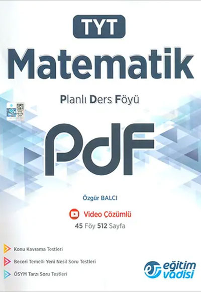 TYT Matematik PDF Planlı Ders Föyü Video Çözümlü Eğitim Vadisi Yayınları Fotokopinci -
