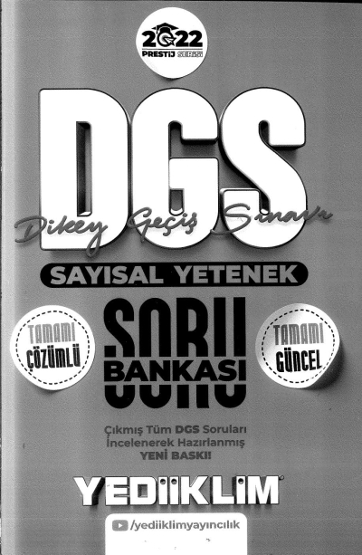 DGS SAYISAL YETENEK TAMAMI ÇÖZÜMLÜ SORU BANKASI Fotokopinci -