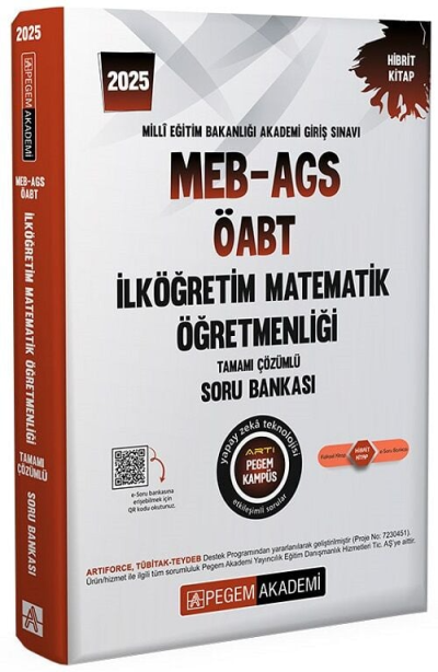 2025 MEB-AGS-ÖABT İlköğretim Matematik Öğretmenliği Tamamı Çözümlü Soru Bankası Pegem Akademi Yayıncılık Fotokopinci -