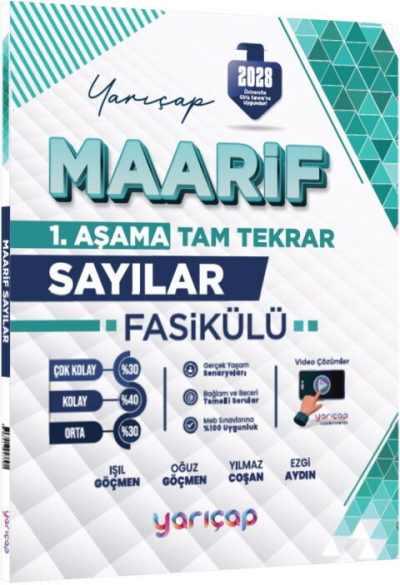 2028 TYT Sayılar Maarif Fasikülü 1. Aşama YarıÇap Yayınları Fotokopinci -