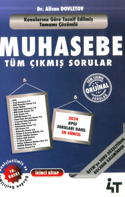 4T Yayınları Muhasebe Çıkmış Sorular 2. Kitap Alican Dovletov Fotokopinci -