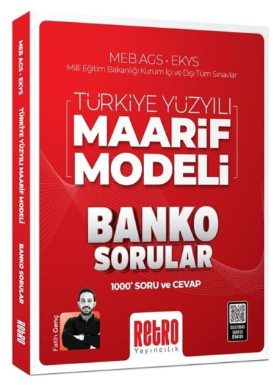 2026 MEB AGS EKYS Türkiye Yüzyılı Maarif Modeli Banko Sorular 1000 Soru ve Cevap Retro Yayıncılık Fotokopinci -