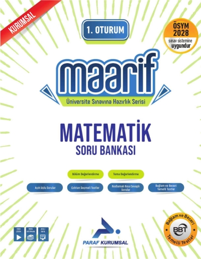 2028 Maarif TYT Matematik Soru Bankası Paraf Yayınları Fotokopinci -