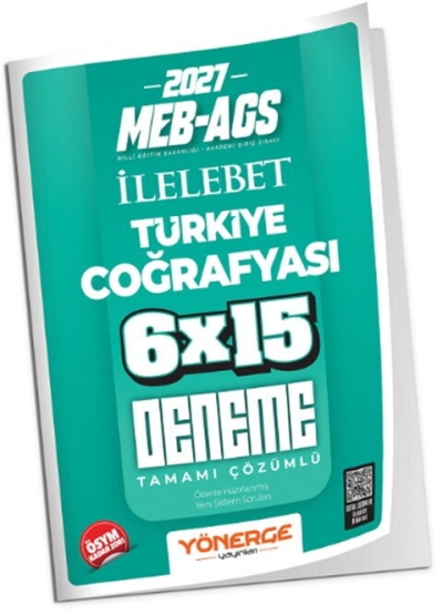 MEB-AGS Türkiye Coğrafyası İLELEBET 6x15 Deneme Çözümlü Yönerge Yayınları Fotokopinci -