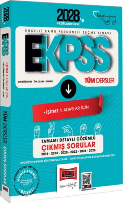 2028 EKPSS Ortaöğretim Ön Lisans Lisans Tüm Dersler İşitme 1 Adaylar İçin 10 Yıl Çıkmış Sorular Yargı Yayınları Fotokopinci -