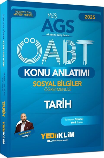 2025 MEB AGS ÖABT Sosyal Bilgiler Öğretmenliği Tarih Konu Anlatımı Yediiklim Yayınları Fotokopinci -