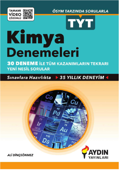 TYT Tamamı Video Çözümlü 30*7 Kimya Denemeleri Aydın Yayınları Fotokopinci -