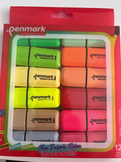 PENMARK 12'Lİ FOSFORLU KALEM SETİ Fotokopinci -