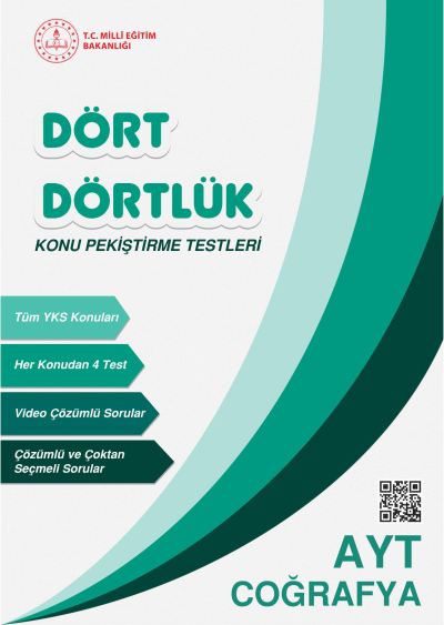 Dört Dörtlük Konu Pekiştirme Testleri AYT Coğrafya