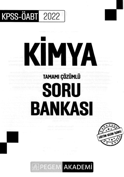 KİMYA TAMAMI ÇÖZÜMLÜ SORU BANKASI Fotokopinci -
