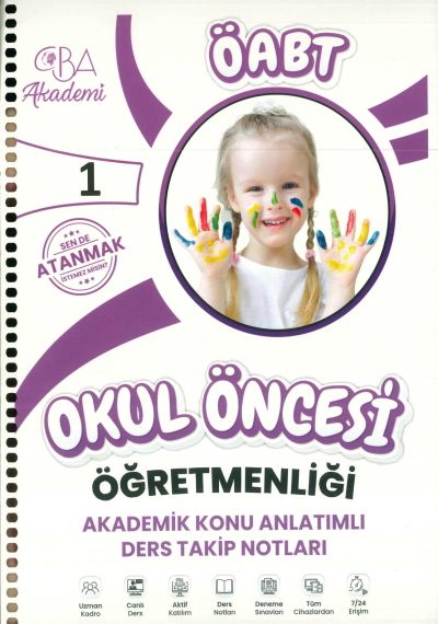 ÖABT OKUL ÖNCESİ ÖĞRETMENLİĞİ AKADEMİK KONU ANLATIMLI DERS TAKİP NOTLARI 1. KİTAP Fotokopinci -