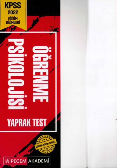 ÖĞRENME PSİKOLOJİSİ YAPRAK TEST Fotokopinci -
