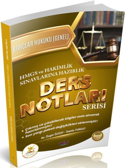 HUKAL HMGS HAKİMLİK Borçlar Hukuku Genel Hükümler Ders Notları Savaş Yayınları Fotokopinci -