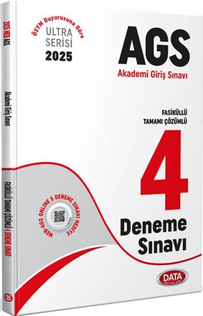 2025 MEB AGS Fasiküllü Tamamı Çözümlü 4 Deneme Sınavı Data Yayınları Fotokopinci -