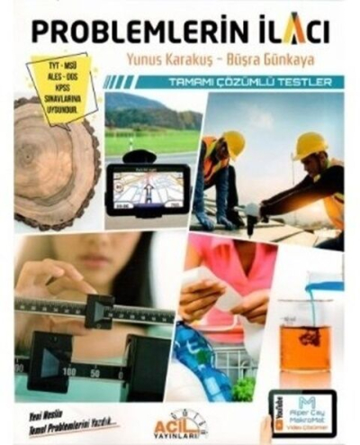 YKS TYT MSÜ KPSS Problemlerin İlacı Tamamı Çözümlü Testler Acil Yayınları Fotokopinci -