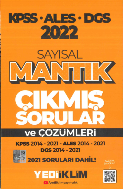 KPSS ALES DGS SAYISAL MANTIK 2014-2021 ÇÖZÜMLÜ ÇIKMIŞ SORULAR Fotokopinci -