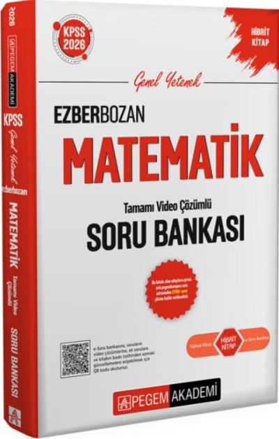 2026 KPSS Matematik Ezberbozan Soru Bankası Çözümlü Pegem Akademi Yayınları