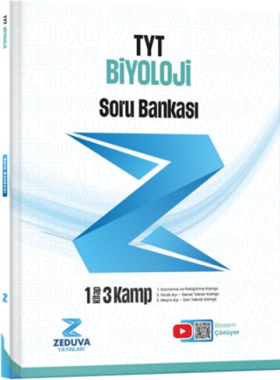 Biosem TYT Biyoloji 1 Kitap 3 Kamp Soru Bankası Zeduva Yayınları Fotokopinci -