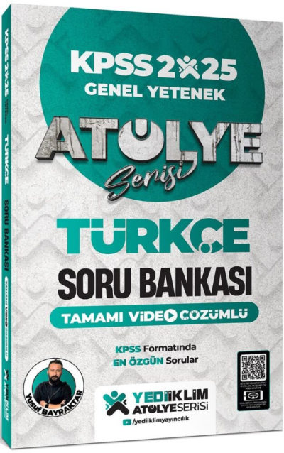 2025 KPSS Genel Yetenek Atölye Serisi Türkçe Tamamı Video Çözümlü Soru Bankası Yediiklim Yayınları