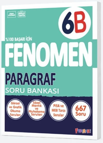 6. Sınıf Fenomen Paragraf Soru Bankası Fenomen Kitap Fotokopinci -