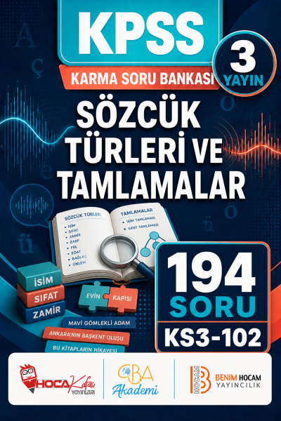 Sözcük Türleri ve Tamlamalar 3 Yayın 194 Soru (Benim Hocam - CBA - Hoca Kafası Yayınları) Fotokopinci -