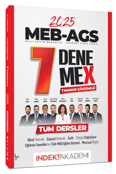2025 MEB-AGS Tüm Dersler 7 DenemeX Çözümlü İndeks Akademi Yayıncılık Fotokopinci -