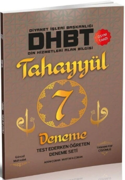 DHBT TAHAYYÜL 7 Deneme Çözümlü Tahayyül Yayınları Fotokopinci -