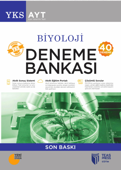 AYT Biyoloji 40 Deneme Bankası Teas Press Yayınları Fotokopinci -