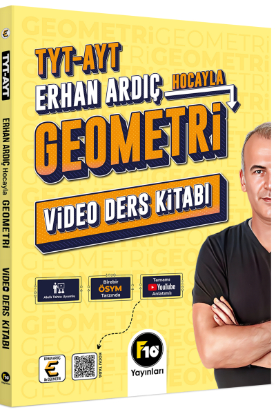 Erhan Ardıç Hocayla TYT-AYT Geometri Video Ders Kitabı F10 Yayınları Fotokopinci -