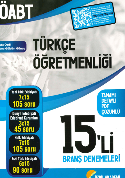 ÖABT TÜRKÇE 15'Lİ BRANŞ DENEMELERİ ÇÖZÜMLÜ Fotokopinci -