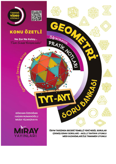 TYT AYT Geometri Soru Bankası Miray Yayınları Fotokopinci -