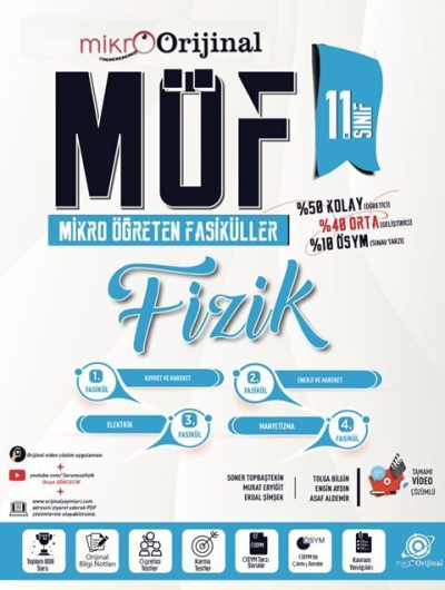 Mikro 11. Sınıf Fizik MÖF Mikro Öğreten Fasiküller Orijinal Yayınları Fotokopinci -
