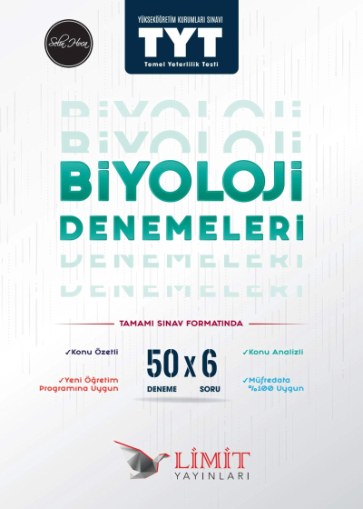 TYT Biyoloji 50x6 Denemeleri Limit Yayınları Fotokopinci -