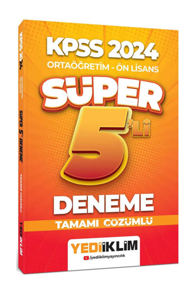 Ortaöğretim Ön Lisans Süper 5li Deneme Tamamı Çözümlü Fotokopinci -