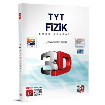 TYT 3D Fizik Tamamı Video Çözümlü Soru Bankası 3D Yayınları