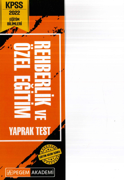 REHBERLİK VE ÖZEL EĞİTİM YAPRAK TEST Fotokopinci -