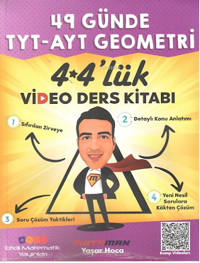 49 GÜNDE TYT-AYT GEOMETRİ 4*4'lÜK VİDEO DERS KİTABI YAŞAR HOCA MATHMAN
