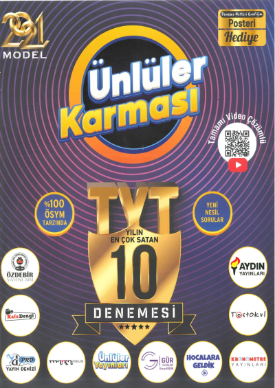 TYT 10 Farklı Yayın 10 Deneme 2021 Fotokopinci -