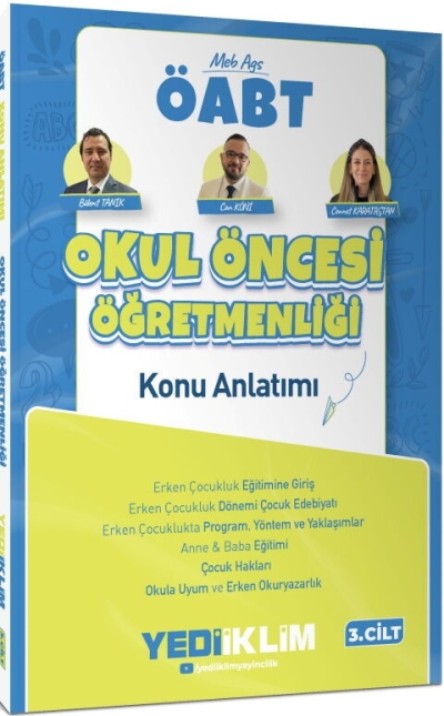 MEB AGS ÖABT Okul Öncesi Öğretmenliği Konu Anlatımı Cilt 3 Yediiklim Yayınları Fotokopinci -