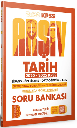2026 KPSS Arşiv Tarih Soru Bankası Benim Hocam Yayınları Fotokopinci -
