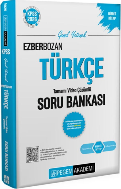 2026 KPSS Genel Yetenek Genel Kültür Ezberbozan Türkçe Tamamı Video Çözümlü Soru Bankası Pegem Yayınları Fotokopinci -
