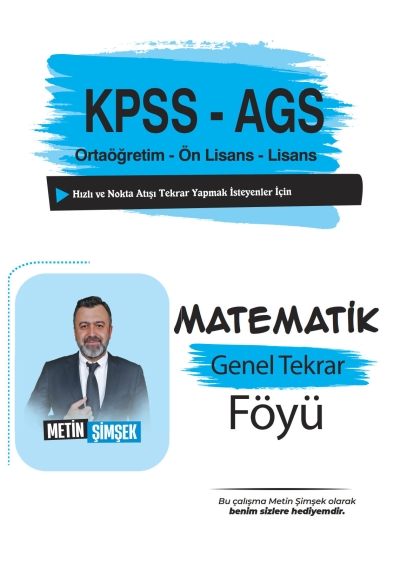2026 Matematik Genel Tekrar Föyü Metin Şimşek Fotokopinci -