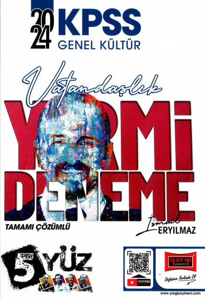 KPSS 5Yüz Ekibi Vatandaşlık Tamamı Çözümlü 20 Deneme Yargı Yayınevi Fotokopinci -