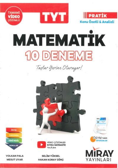 TYT Matematik 10 Deneme Kitabı Fotokopinci -